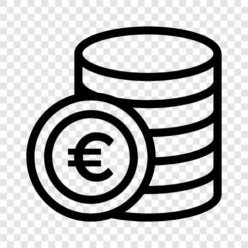 euro cents, coins, euro, europe ikon svg