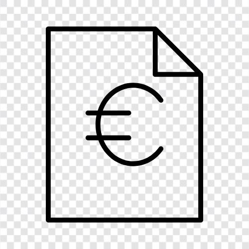 Euro bölgesi, euro banknotları, euro paraları, euro bankası ikon svg