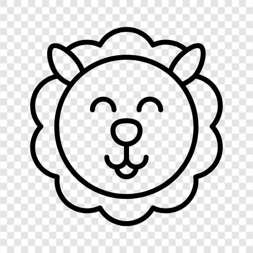 ewe, lamb, fleece, wool icon svg