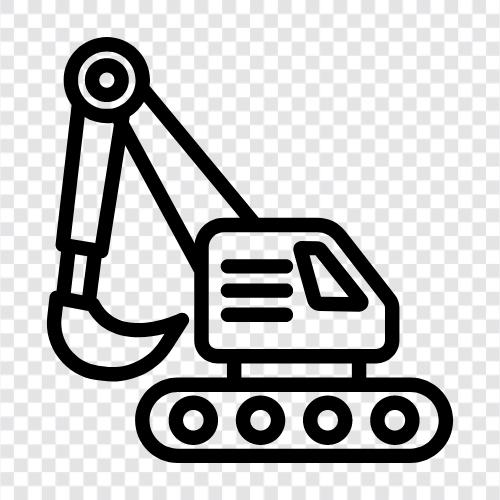 excavation, trench, earthmoving, dump truck icon svg