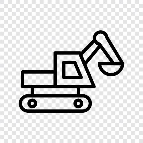 excavator, excavation, mining, machinery icon svg