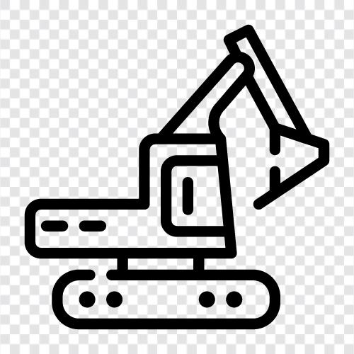 excavators, construction, heavy equipment, earthmoving icon svg