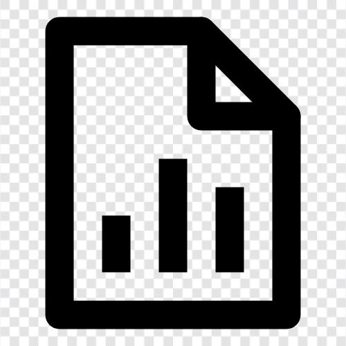 excel chart, data chart, bar chart, line chart icon svg