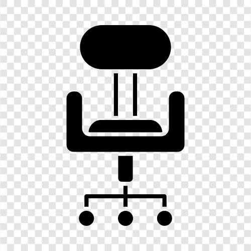 Исполнительный стул, кожаный стул, сетчатый стул, эргономический стул Значок svg
