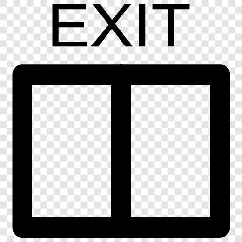 exit door, exit sign, exit strategy, Exit icon svg