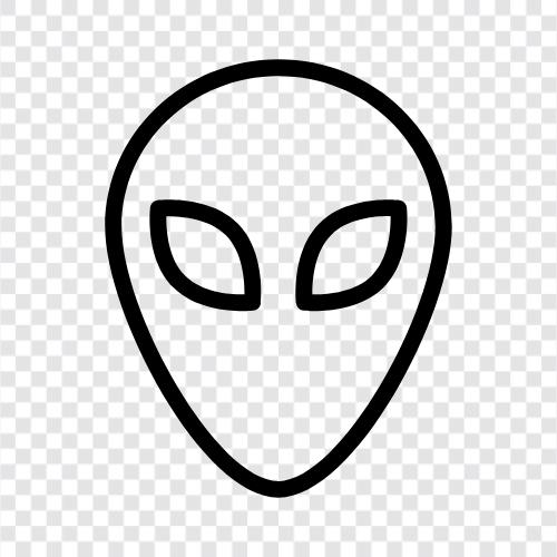 extraterrestrial, interdimensional, space, extraterrestrial life icon svg