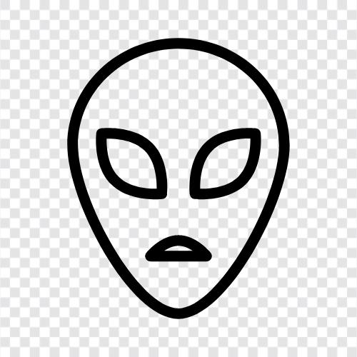 außerirdisch, UFO, Raum, außerirdisches Leben symbol