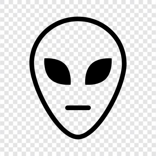 extraterrestrial, UFO, space, science fiction icon svg