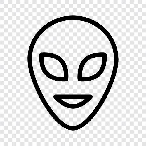 extraterrestrial, space, aliens, UFO icon svg