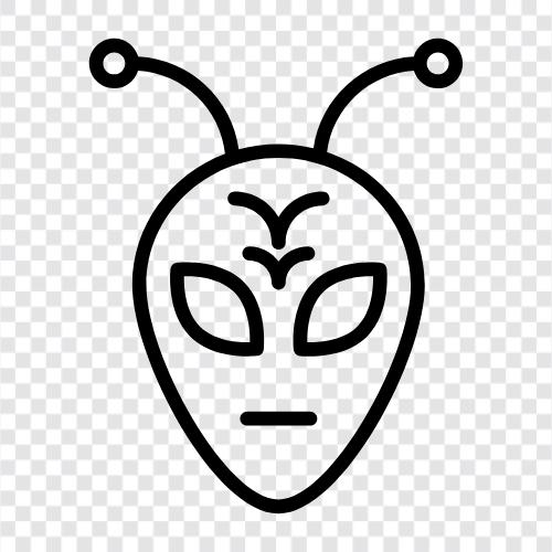 extraterrestrial, space, spacecraft, extraterrestrial life icon svg