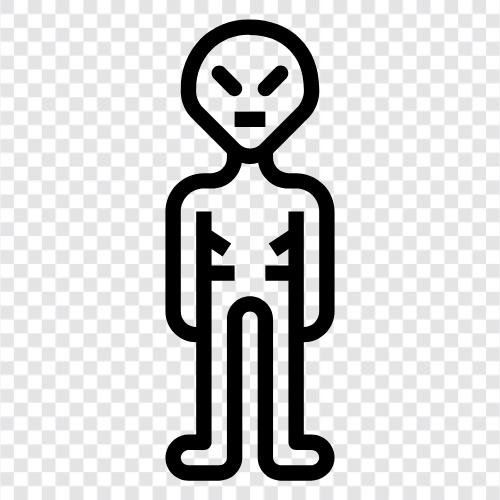 extraterrestrial, space, UFO, alien abduction icon svg