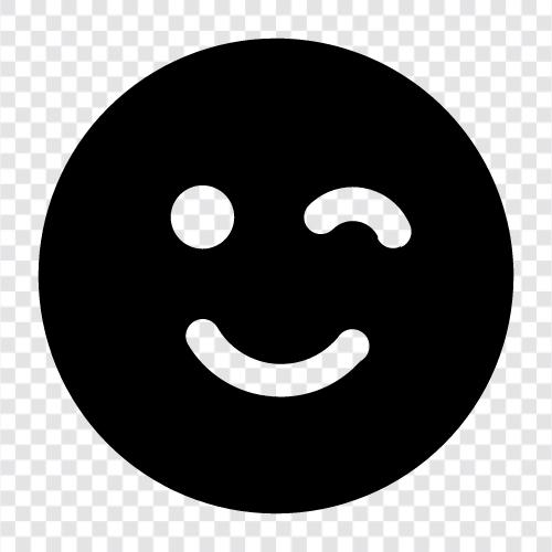 eye, wink, smile, amused icon svg