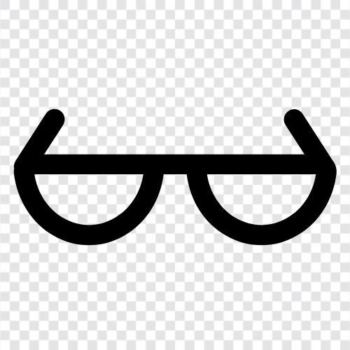 Brillen, Sonnenbrillen, Korrekturlinsen, Objektiv symbol
