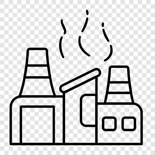 Factory production, Factory automation, Factory equipment, Factory production line icon svg