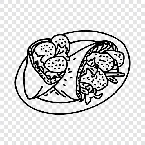 Falafel Balls, Falafel Burgers, Falafel Wra, Falafel icon svg