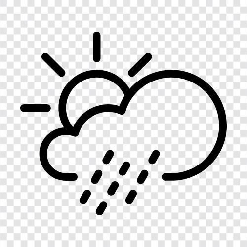 Falling, Cloudy, Thunder, Weather icon svg
