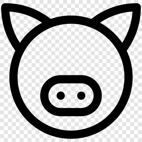 Farm, Animal, Swine, Meat icon svg