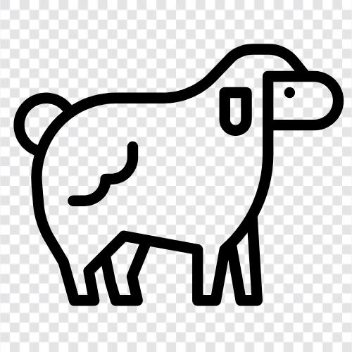 Çiftlik, Dairy, Wool, Mutton ikon svg