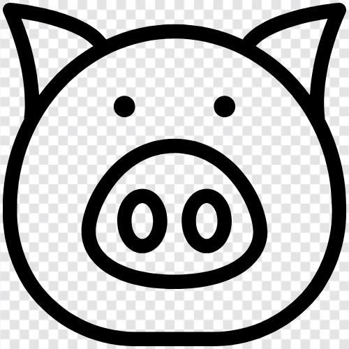 Farm, Animal, Swine, Farm Animal icon svg