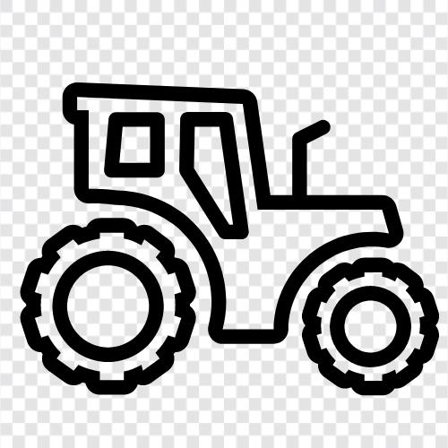 Landwirtschaft, Traktorzug, landwirtschaftliche Ausrüstung, Ausrüstung symbol