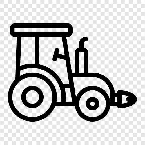 Landwirtschaft, Traktor Traktor, landwirtschaftliche Ausrüstung, landwirtschaftliche Zugmaschine symbol