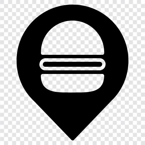 fast food, hamburger, patates kızartması, tavuk ikon svg