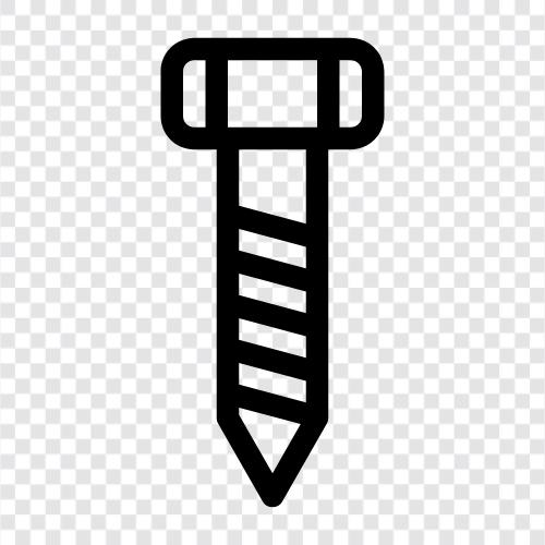 fasteners, screws, nails, bolts icon svg