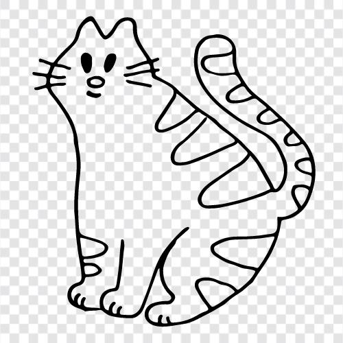 Katzen, Hauskatze, Haustier, gezähmt symbol