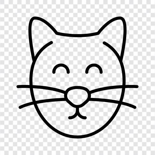 feline, house pets, purring, cute icon svg