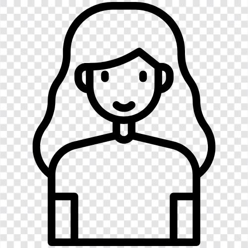 Female avatar, Feminine avatar, Female body, Female figure icon svg