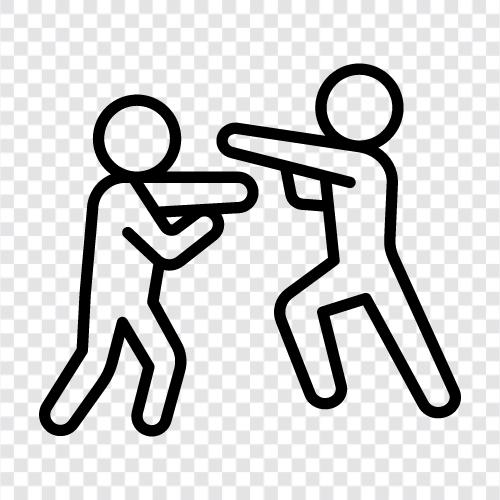 fighting, MMA, sports, brawl Значок svg