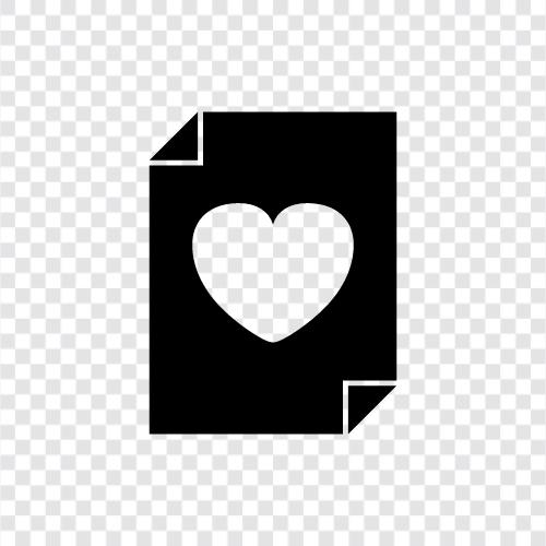 file, heart, love, happiness icon svg