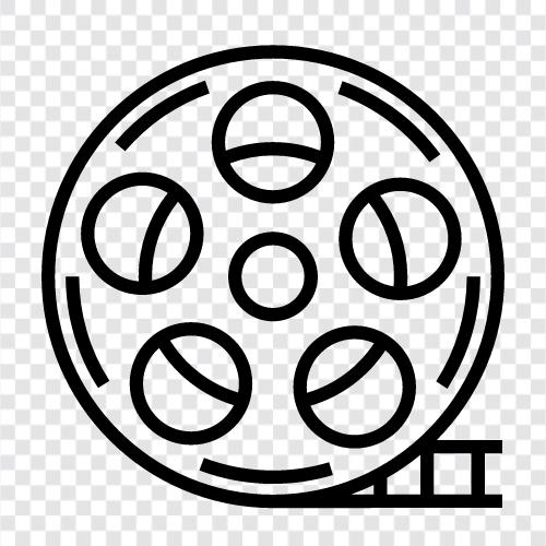 Film, Filmfilm, Celluloidfilm, Filmrolle symbol