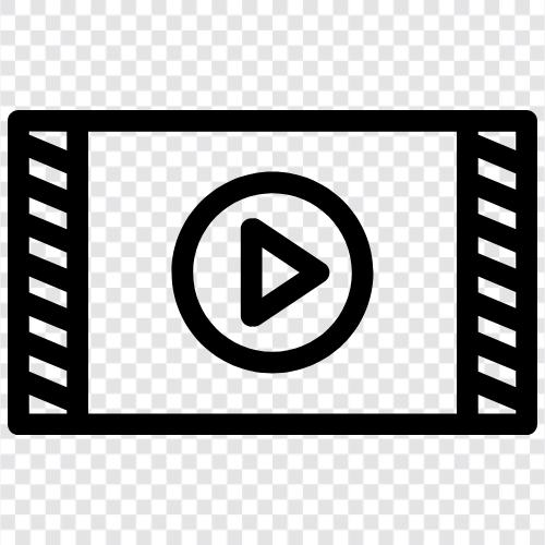 Film, Movie Trailer, Movie Review, Movie News icon svg