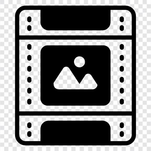 Filmrollenproduktion, Filmrollendruck, Filmrollenscanning, Filmrollenverdoppelung symbol