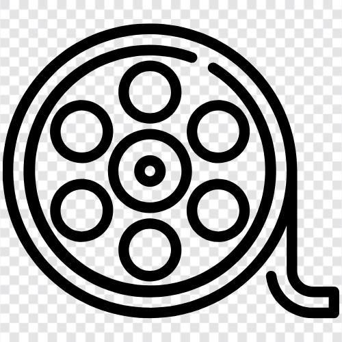 Filmstreifen, Filmfilm, Zelluloidfilm, Filmbestand symbol