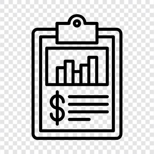 financial statement, income statement, balance sheet, cash flow statement icon svg