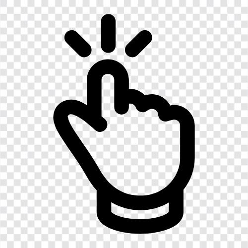 Fingerklick, Fingerspitzenbewegung, Klick mit den Fingern, Tipp mit den Fingern symbol