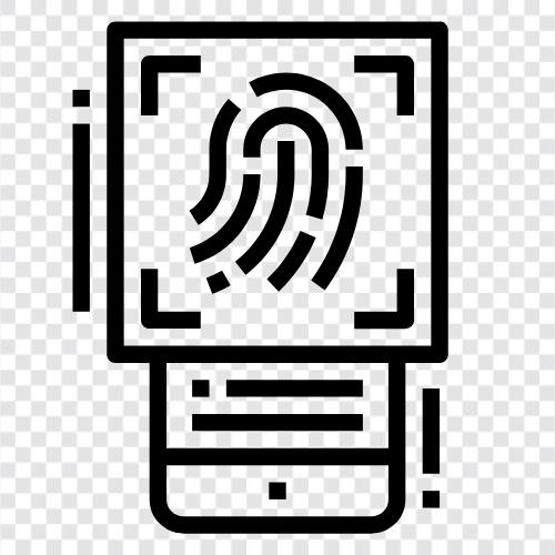 fingerprint, palm print, biometric, security icon svg