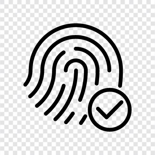 fingerprint recognition, fingerprint identification, fingerprint authentication, fingerprint success icon svg