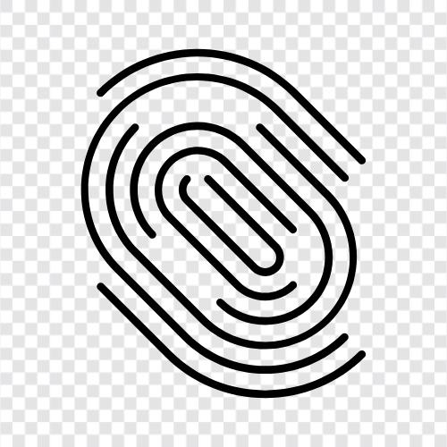 Fingerabdruckerkennung, biometrisch, Sicherheit, Identifikation Fingerabdruck symbol