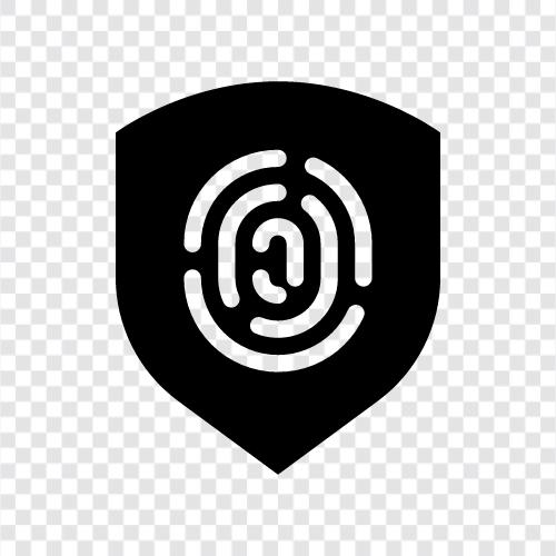 fingerprint shield, fingerprint security, security shield, fingerprint scanner icon svg
