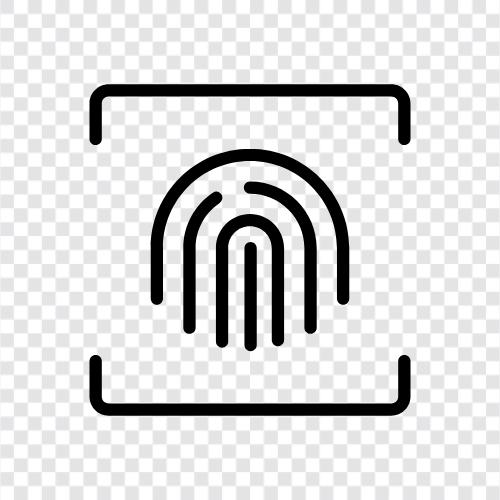 Fingerabdrücke, Scanner, Sicherheit, Identifikation symbol