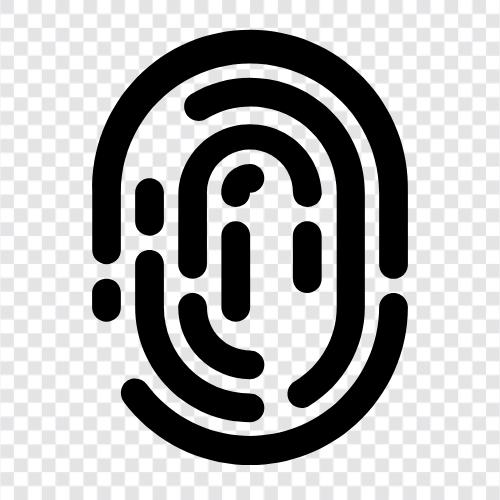 fingerprints, palm prints, criminal prints, identification icon svg