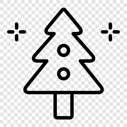 fir, Christmas, needles, trees icon svg