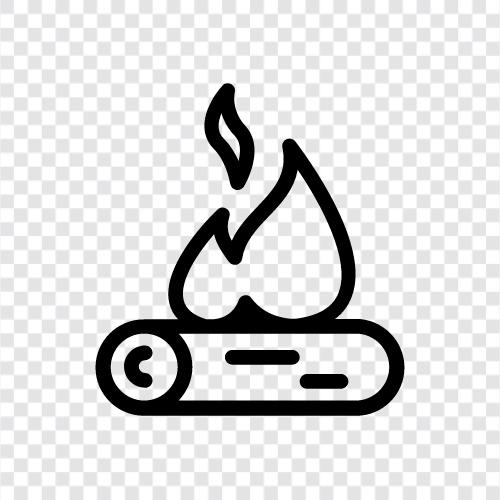 fire, cooking, outdoors, nature icon svg