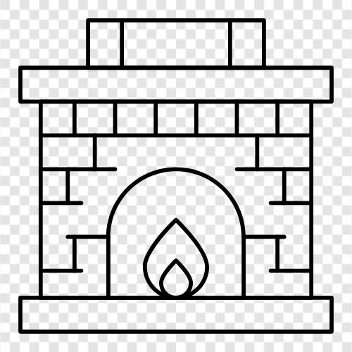 fireplace decor, fireplace mantel, fireplace tools, fireplace screens icon svg