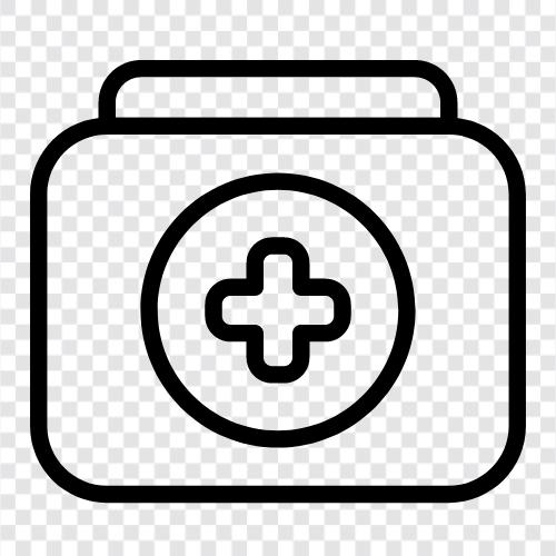 first aid kit, medical supplies, health supplies, medical equipment icon svg