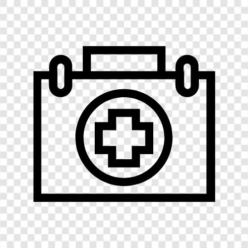 firstaid kit, health kit, emergency kit, trauma kit icon svg