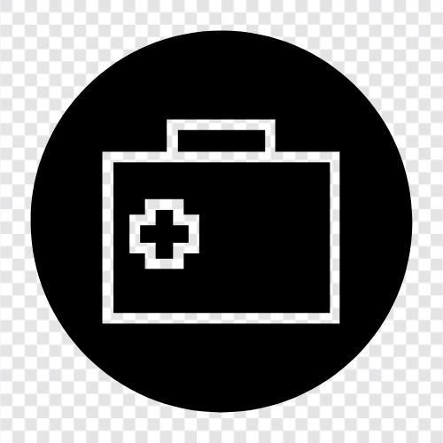 first aid kit, trauma kit, emergency kit, doctors bag icon svg